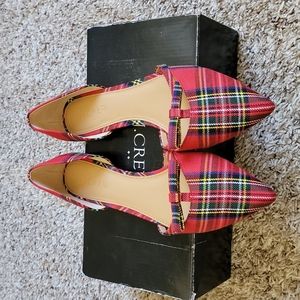 J. Crew Factory Tartan Flats Size 7.5
